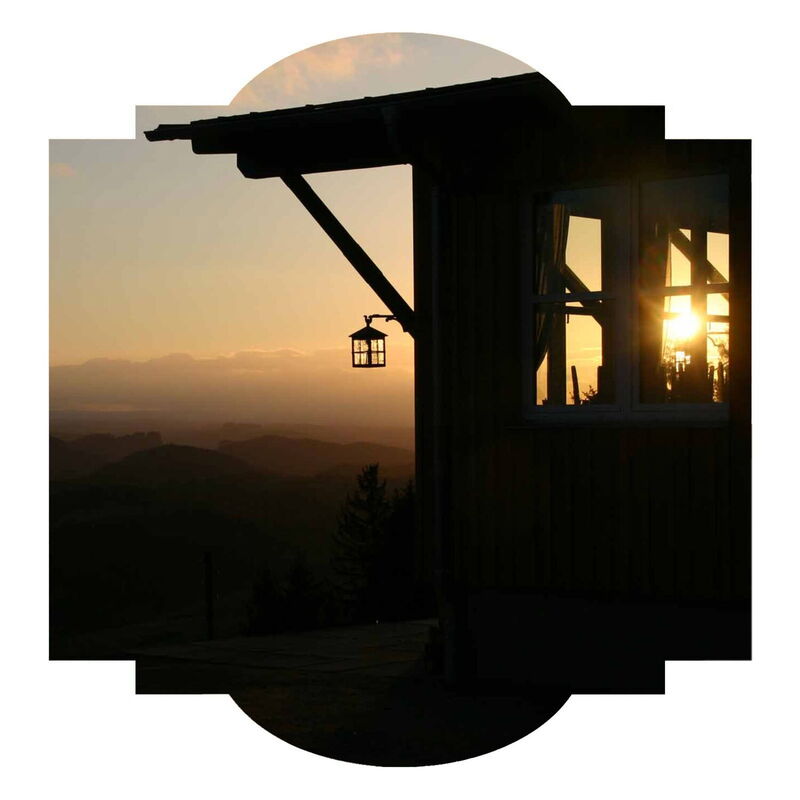 Sonnenuntergang über der Sächsischen Schweiz
